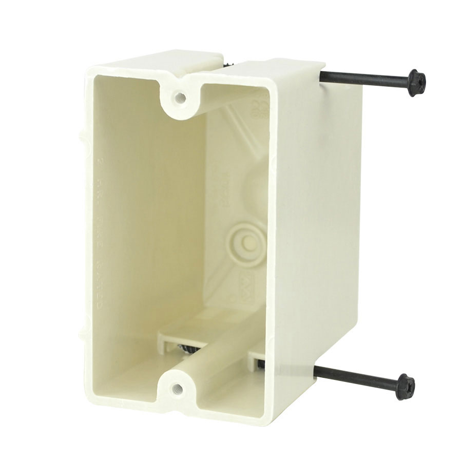 1098-SS Single gang electrical box with screws