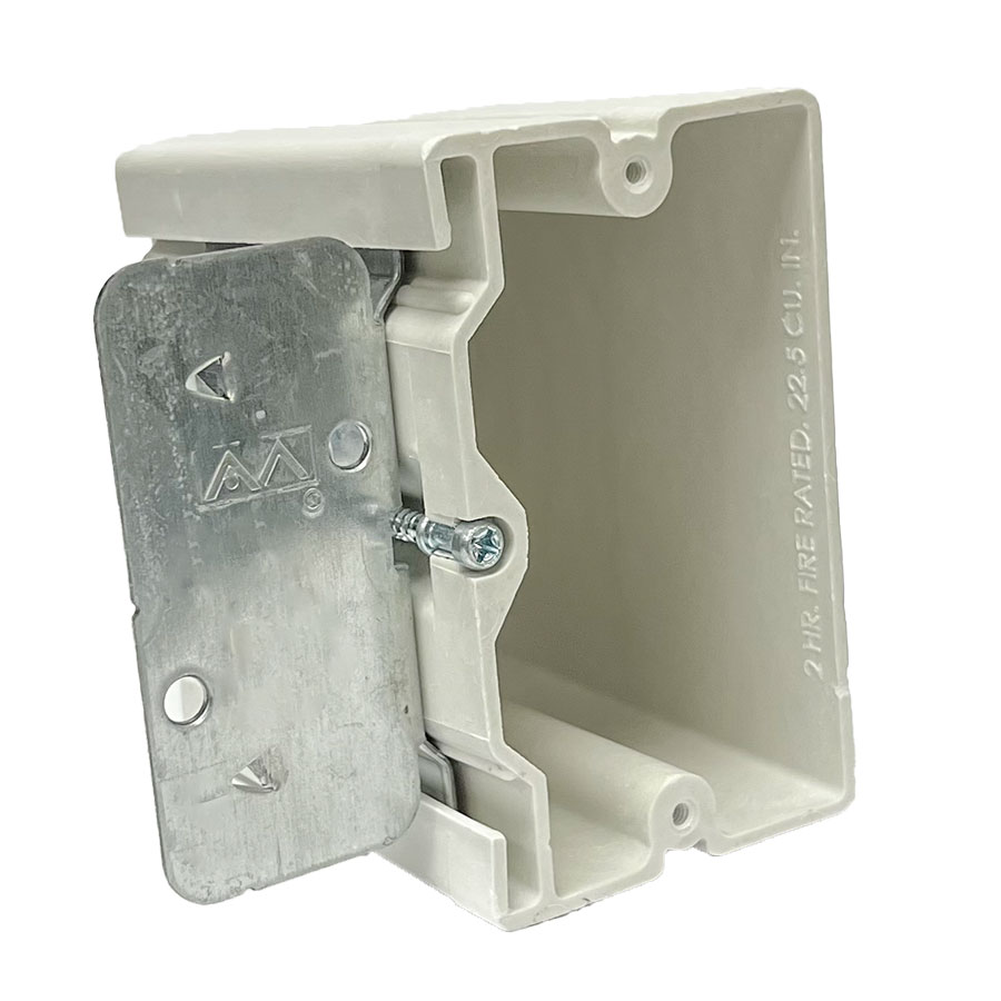 1099-AB The 1099AB is the only adjustable outlet box in the industry that is made from fiberglass This material provides unmatched strength and durability while also being lightweight and easy to handle The box has the most travel distance for an adjustable box in the industry at 2 of travel making it the perfect solution for a variety of wall finishes