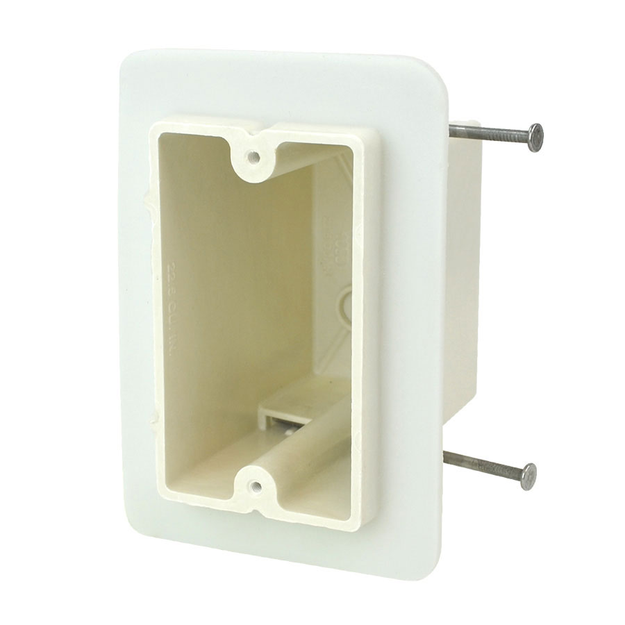 1099-NV Single gang electrical box with airseal flange nails