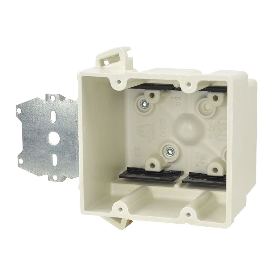2300-Z4K Two gang electrical box with Z hanger  offset