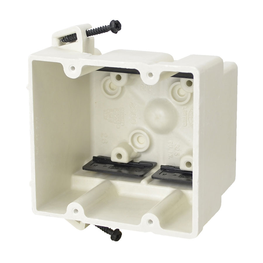 2302-SSK Two gang electrical box with screws