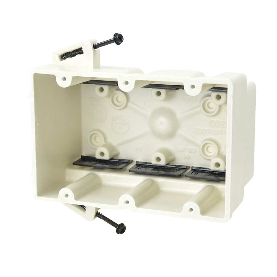3300-SSK Three gang electrical box with screws