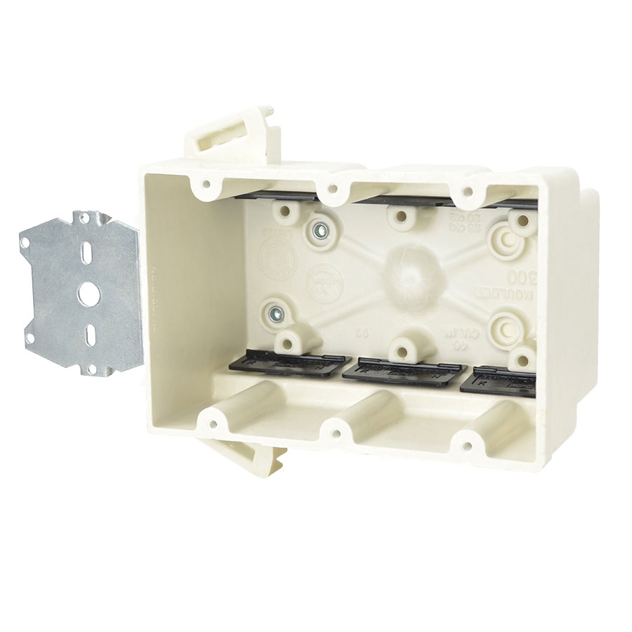 3300-Z2K Three gang electrical box with Z hanger  offset