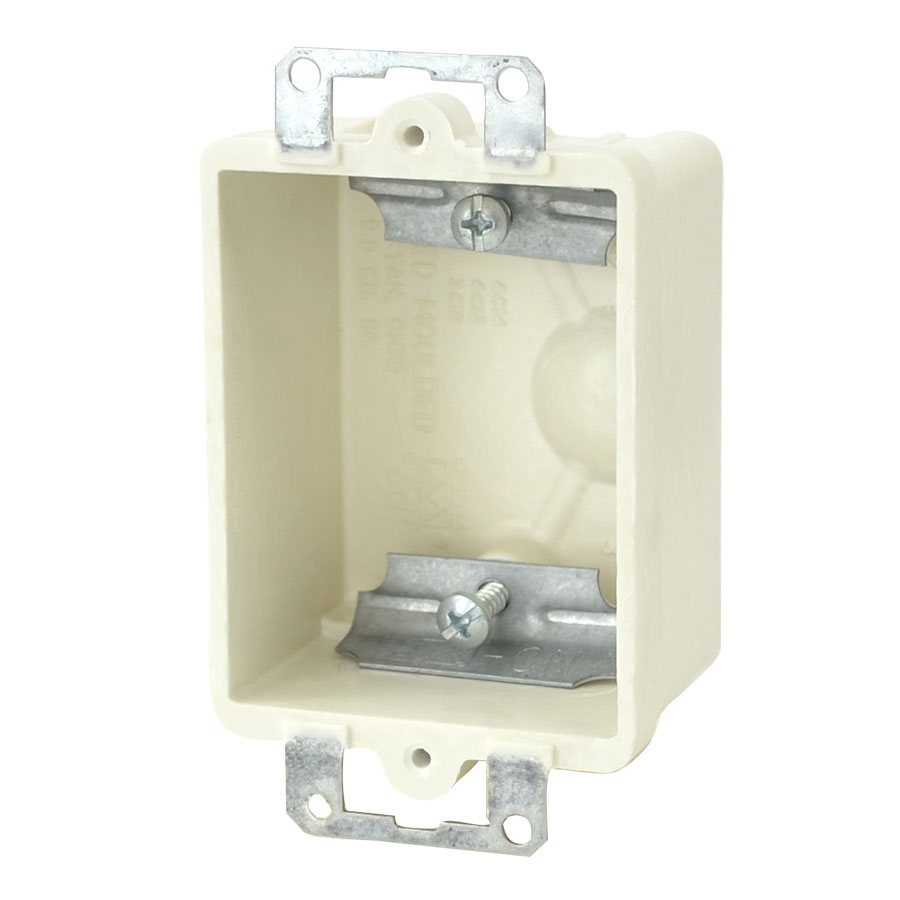 9301-EC2 Single gang electrical box with metal ears wire clamps