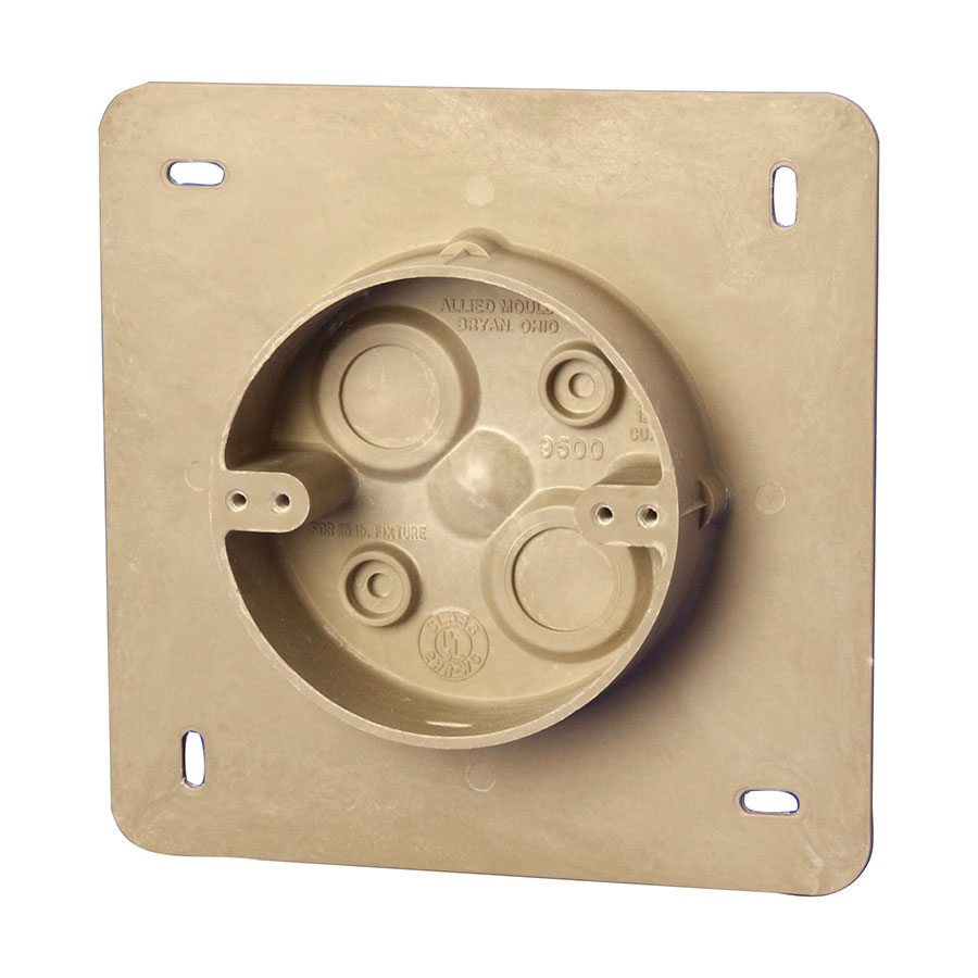 AC9500BULK 4 round fixture support box with 7 square mounting flange