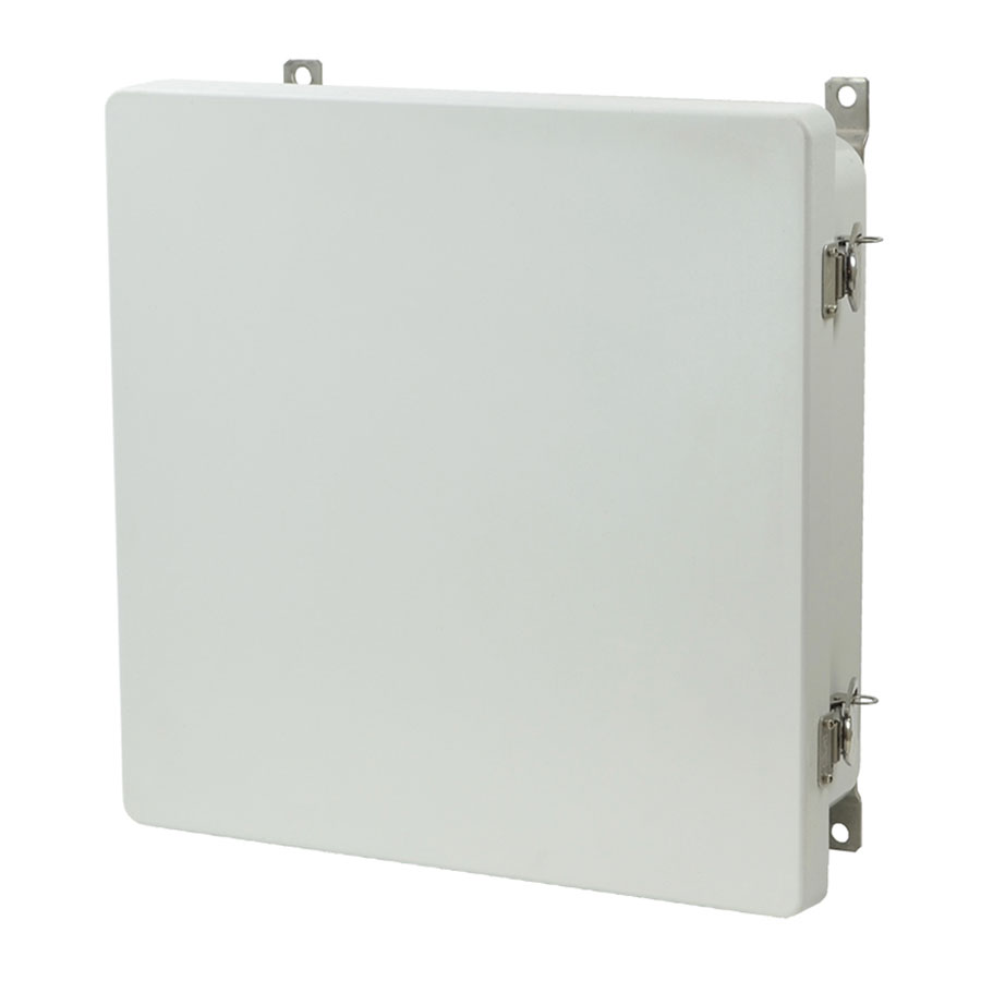 AM1224T Fiberglass enclosure with hinged cover and twist latch