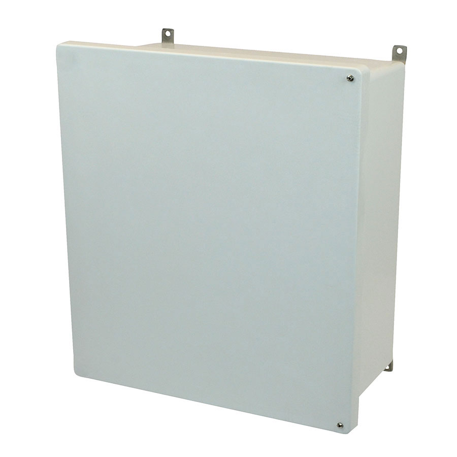 AM1868H Fiberglass enclosure with 2screw hinged cover