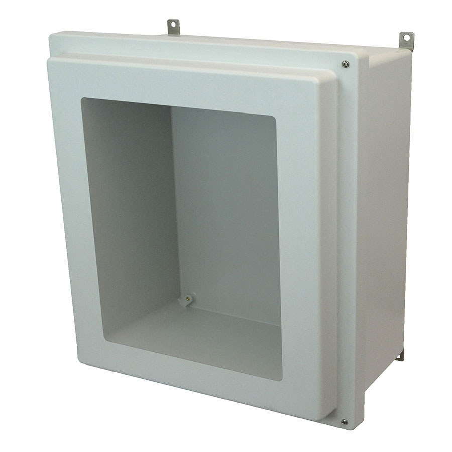 AM1868RHW Fiberglass enclosure with 2screw hinged window cover