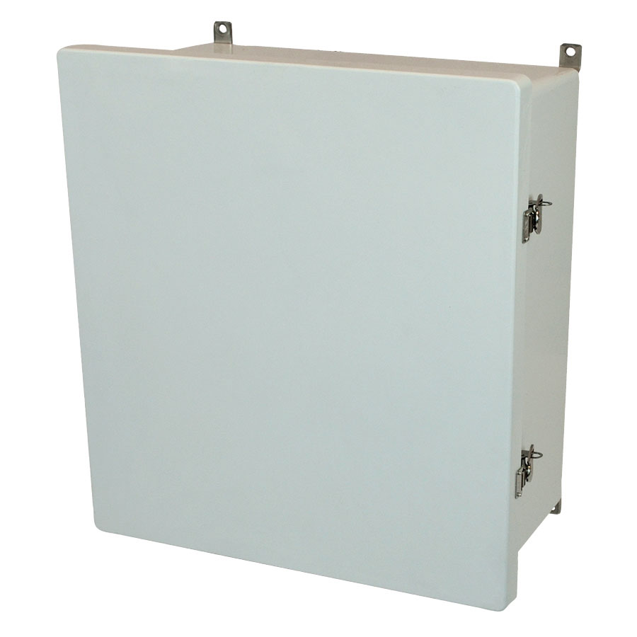 AM1868T Fiberglass enclosure with hinged cover and twist latch