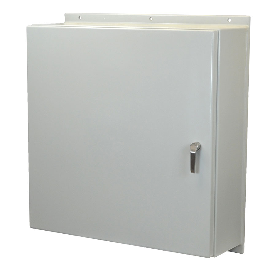 AM363612L3PT Fiberglass enclosure with hinged cover and 3point handle