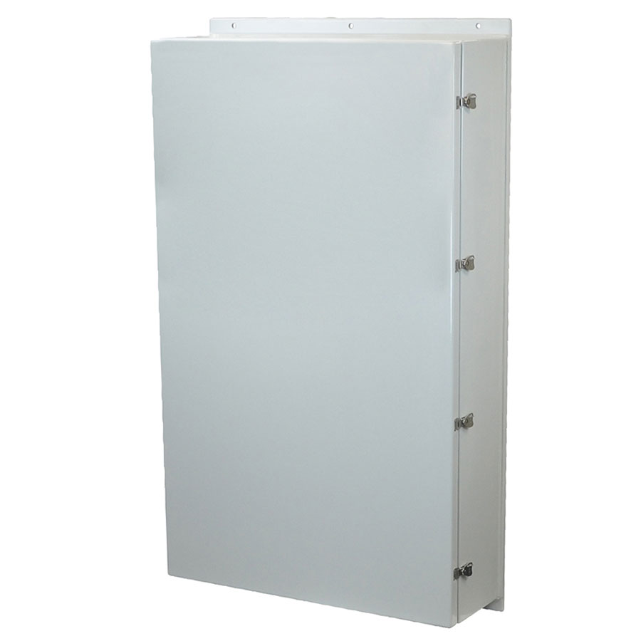 AM603612L Fiberglass enclosure with hinged cover and snap latch