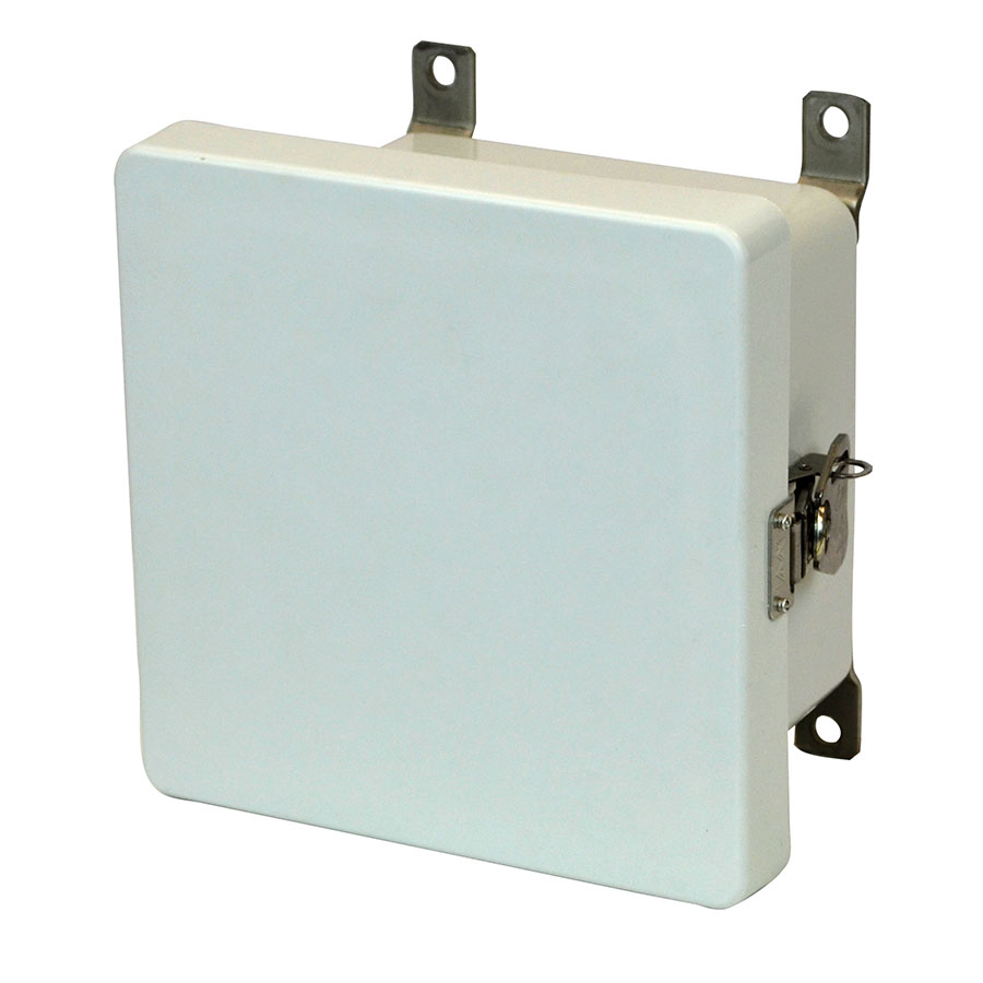 AM664T Fiberglass enclosure with hinged cover and twist latch