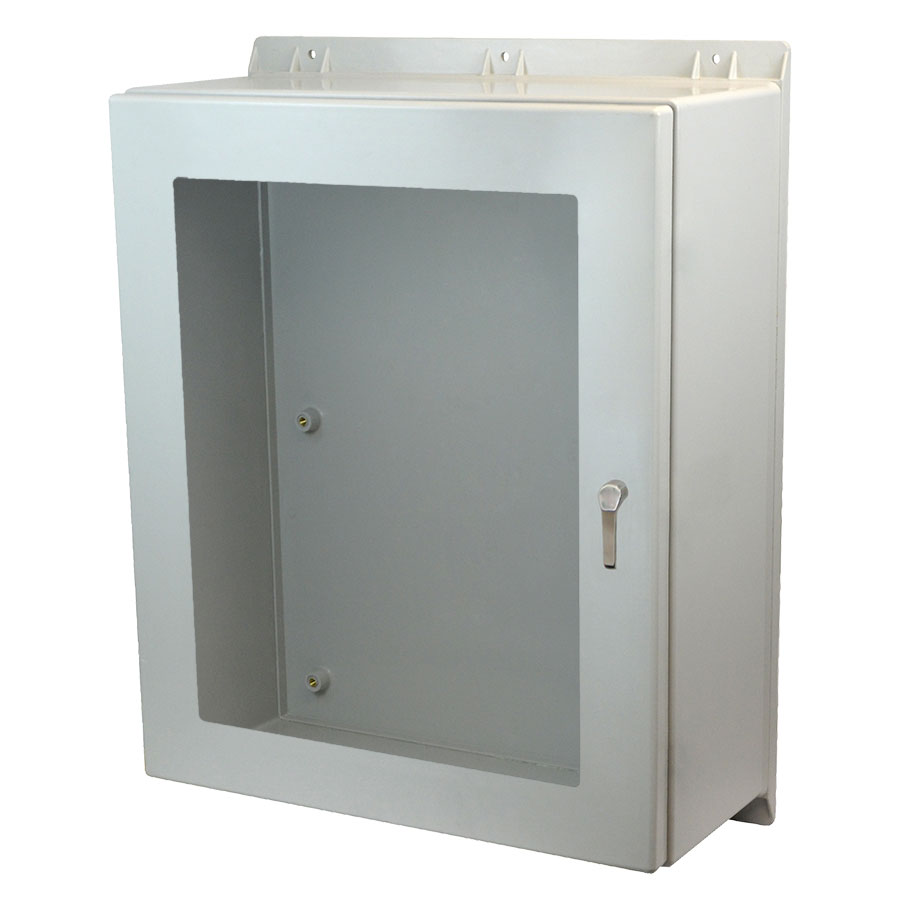 AMEC3630123PTW Fiberglass enclosure with hinged window cover and 3point handle