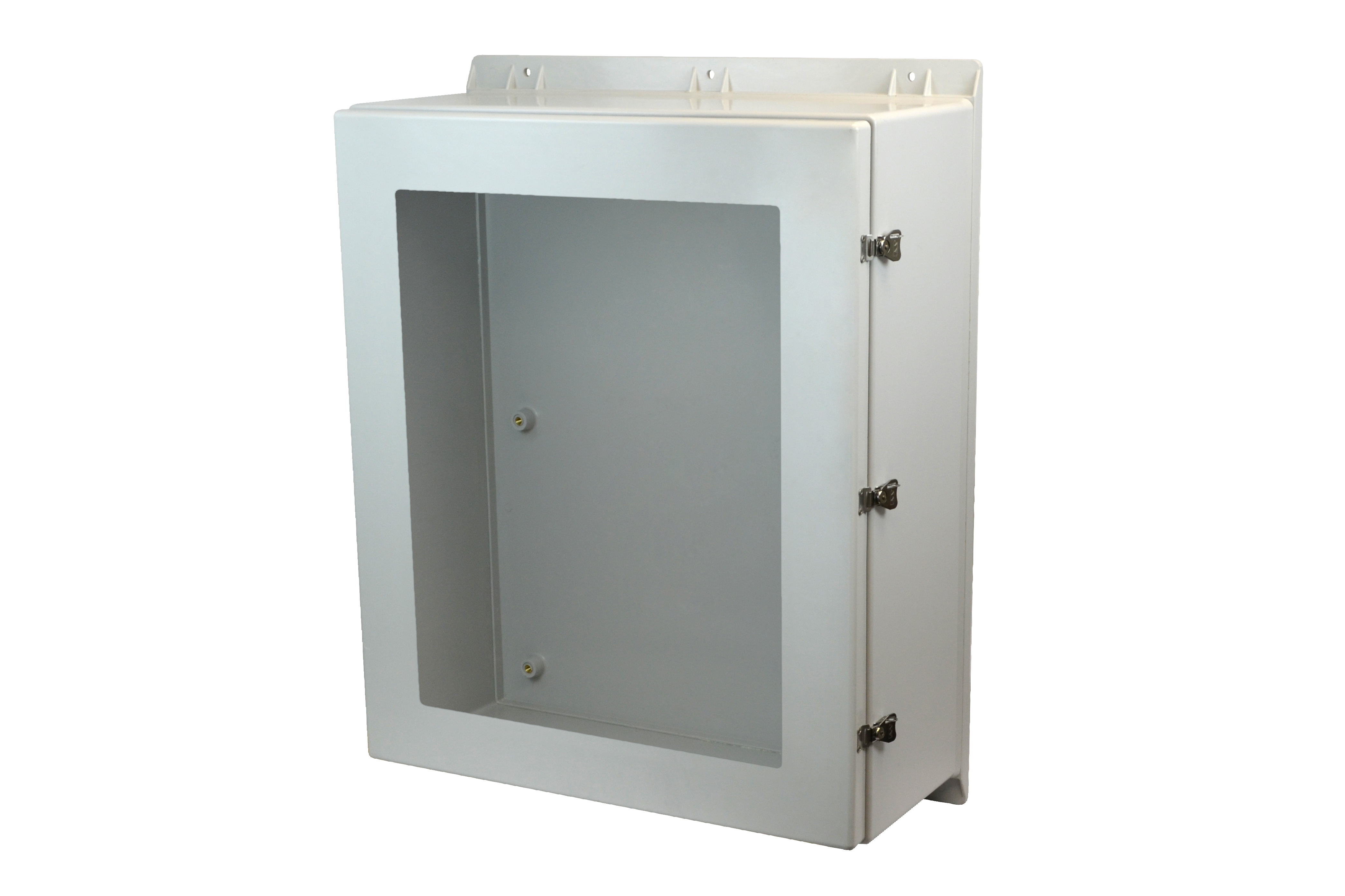 AMEC363012TW Fiberglass enclosure with hinged window cover and snap latch