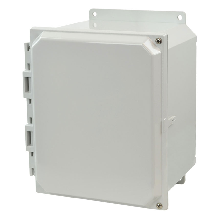 AMP1086HF Polycarbonate enclosure with 2screw hinged cover