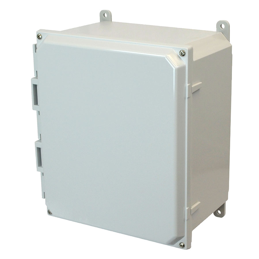 AMP1206 Polycarbonate enclosure with 4screw liftoff cover