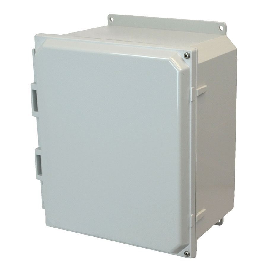 AMP1206HF Polycarbonate enclosure with 2screw hinged cover