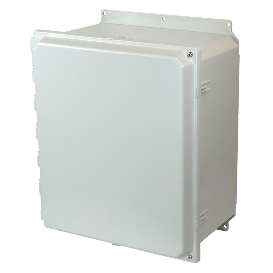 AMP1648HF Polycarbonate enclosure with 2screw hinged cover