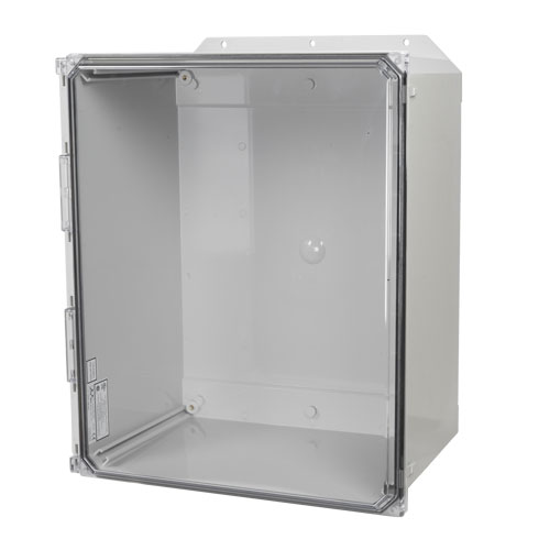 AMP2060CCF Polycarbonate enclosure with 4screw liftoff clear cover