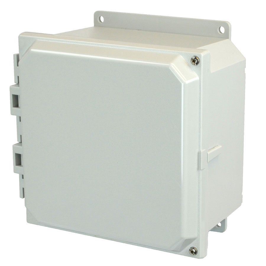 AMP884HF Polycarbonate enclosure with 2screw hinged cover
