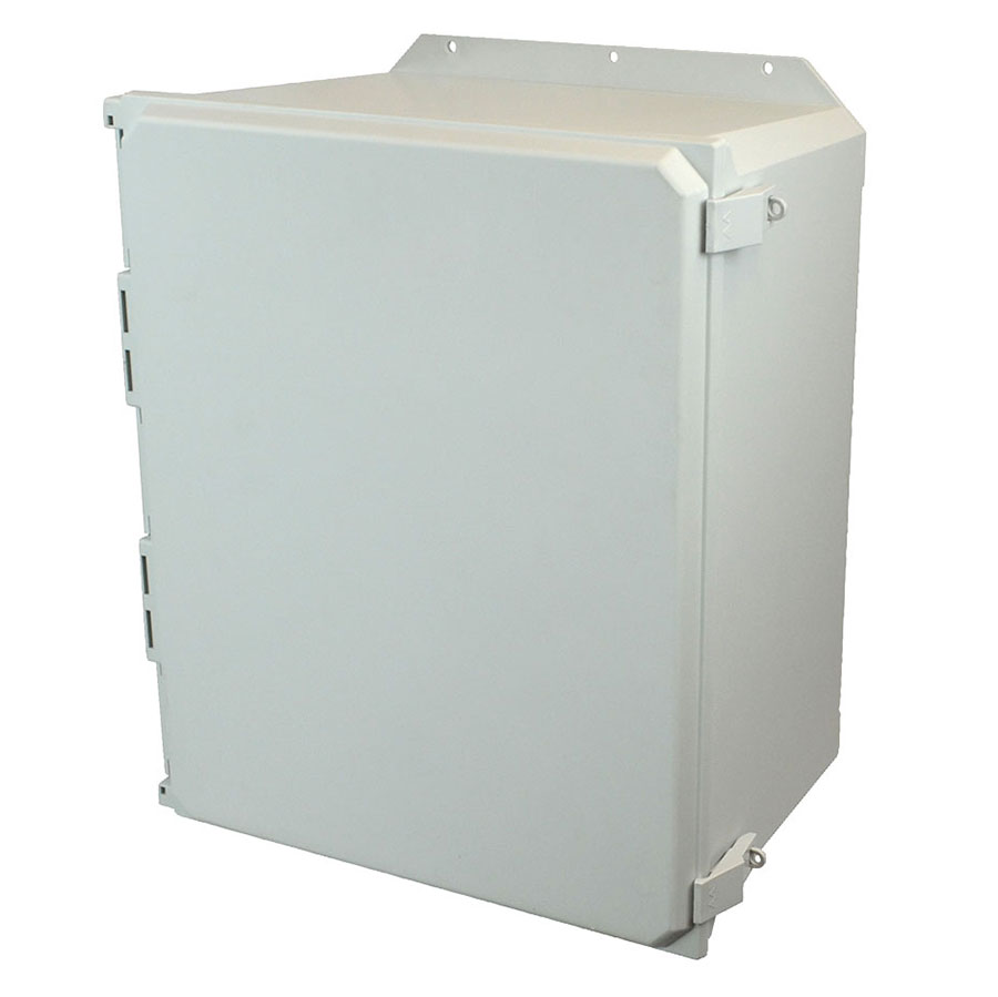AMU2060NLF Fiberglass enclosure with hinged cover and nonmetal snap latch