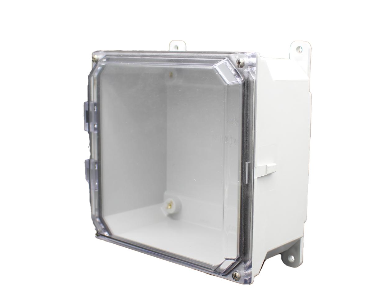 AMU884CC Fiberglass enclosure with 4screw liftoff clear cover