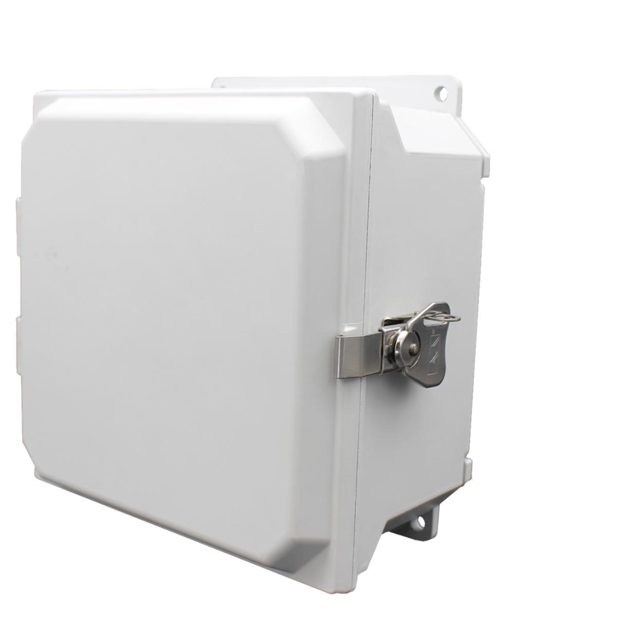 AMU884TF Fiberglass enclosure with hinged cover and twist latch