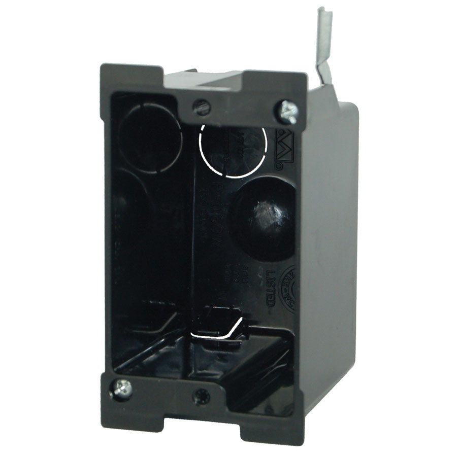 P-116OW Single gang old work electrical box with nonmetal ears wing brackets