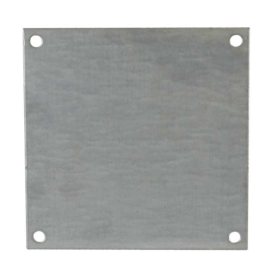 PG66 Galvannealed steel back panel for use with fiberglass enclosures