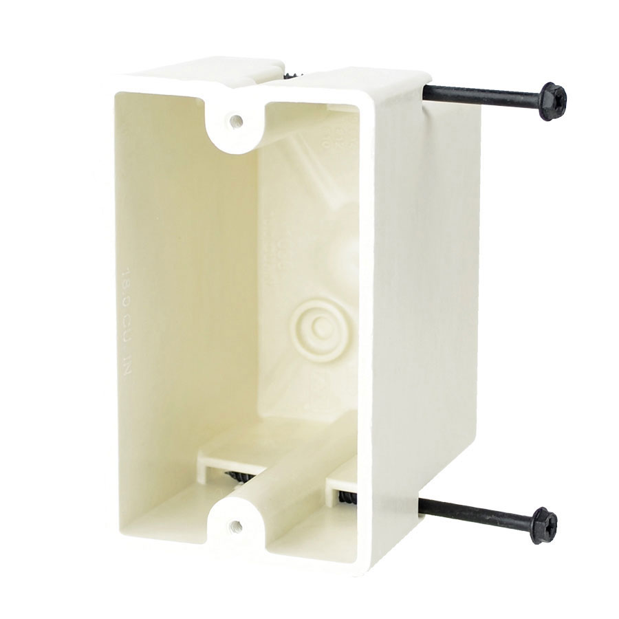 1096-SS Single gang electrical box with screws