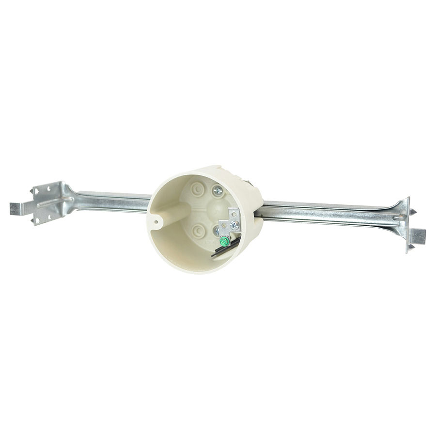 9335-BHGK 35 round fixture support box with adjustable bar hanger ground strap