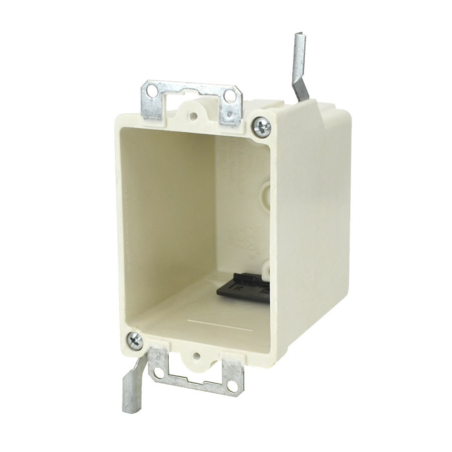 9363-EWK Single gang electrical box with metal ears wing brackets