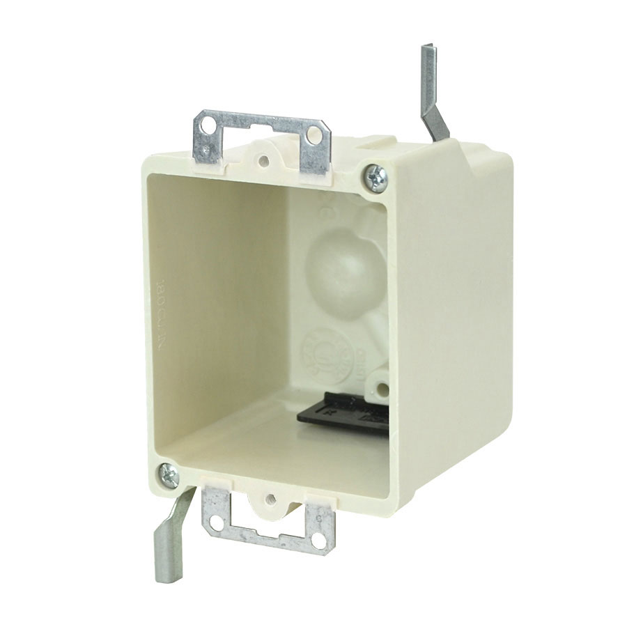 9366-EWK Single gang electrical box with metal ears wing brackets