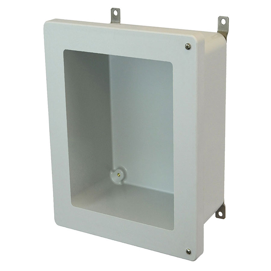 AM2068HW Fiberglass enclosure with 2screw hinged window cover