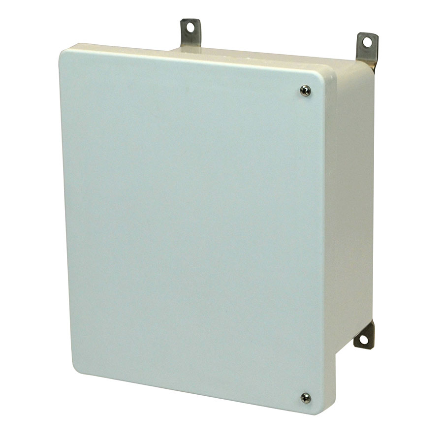 AM864H Fiberglass enclosure with 2screw hinged cover