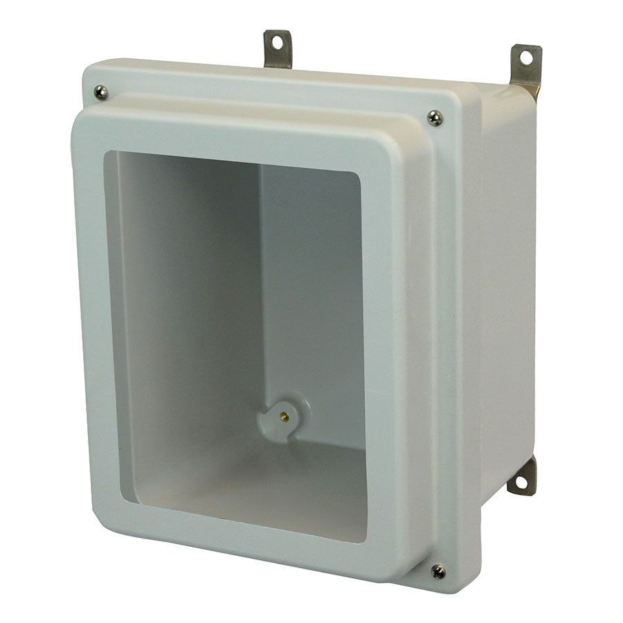 AM864RW Fiberglass enclosure with raised 4screw liftoff window cover