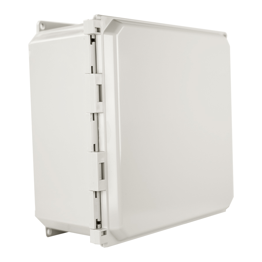 AMP1226HF Polycarbonate enclosure with 2screw hinged cover