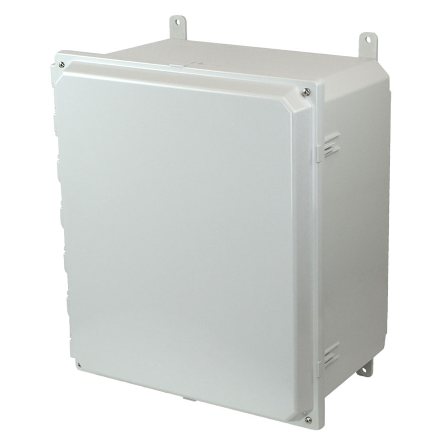 AMP1648 Polycarbonate enclosure with 4screw liftoff cover