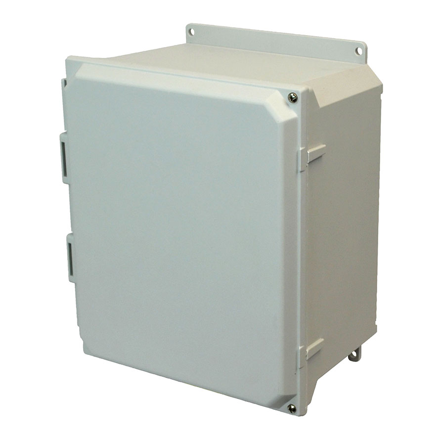 AMU1426HF Fiberglass enclosure with 2screw hinged cover