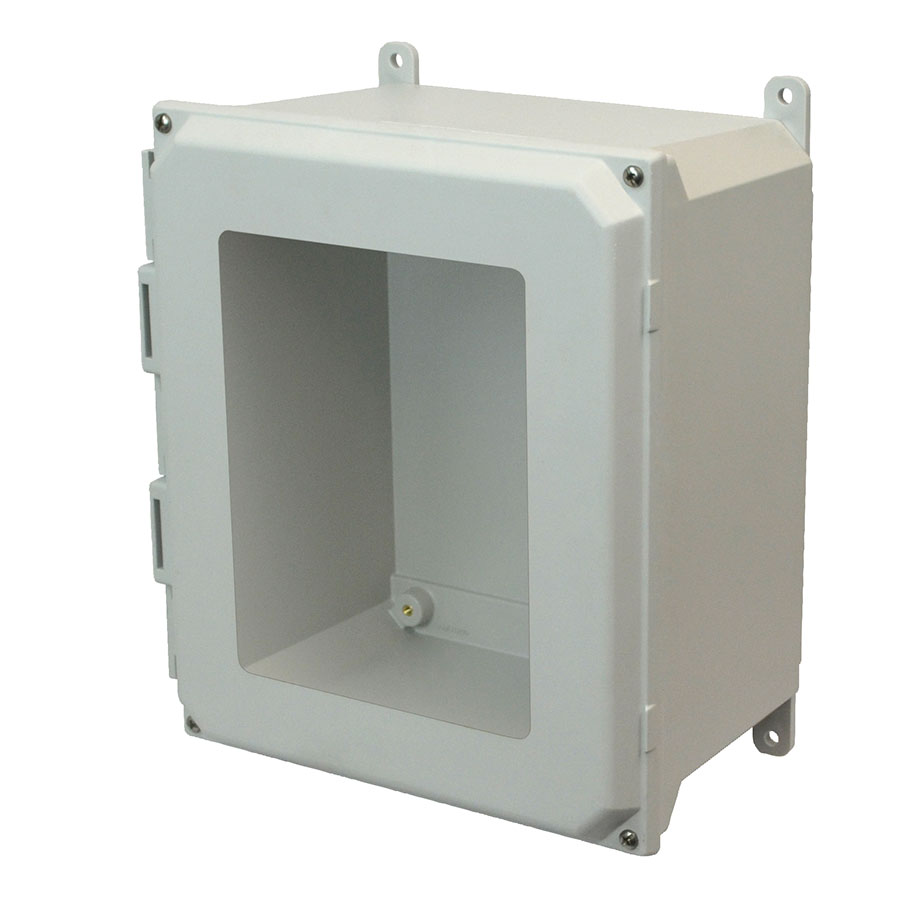 AMU1648W Fiberglass enclosure with 4screw liftoff window cover