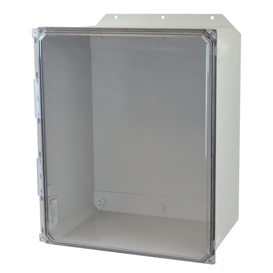 AMU2060CCF Fiberglass enclosure with 4screw liftoff clear cover