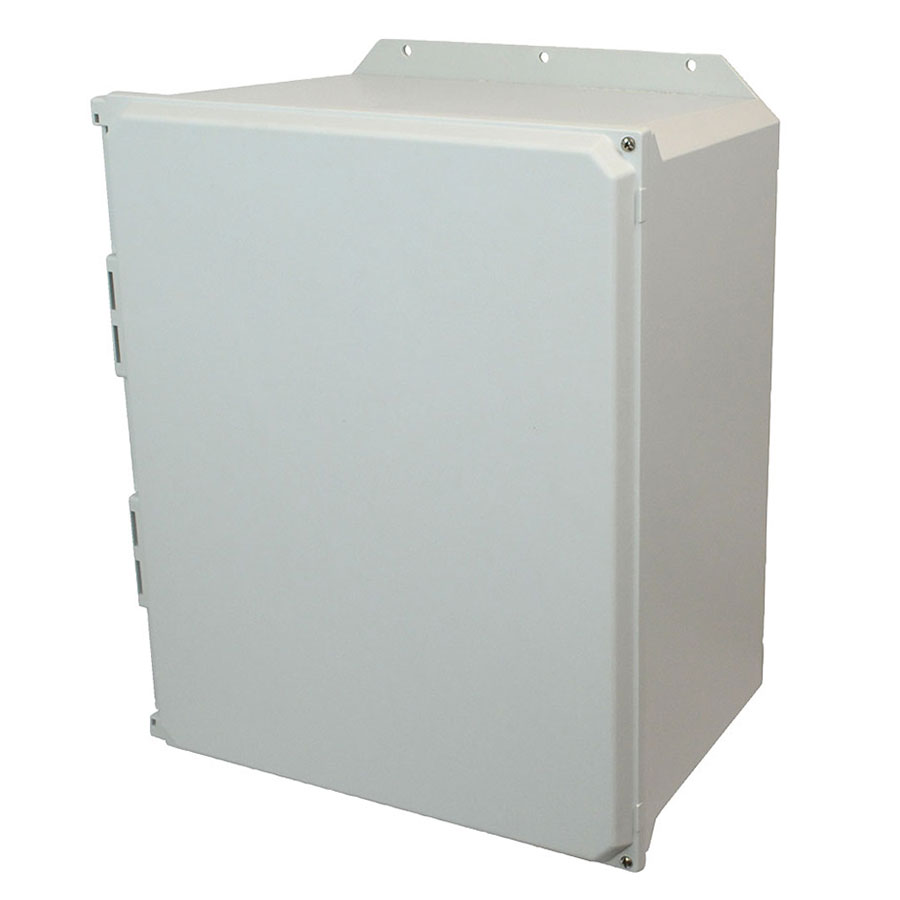 AMU2060HF Fiberglass enclosure with 2screw hinged cover