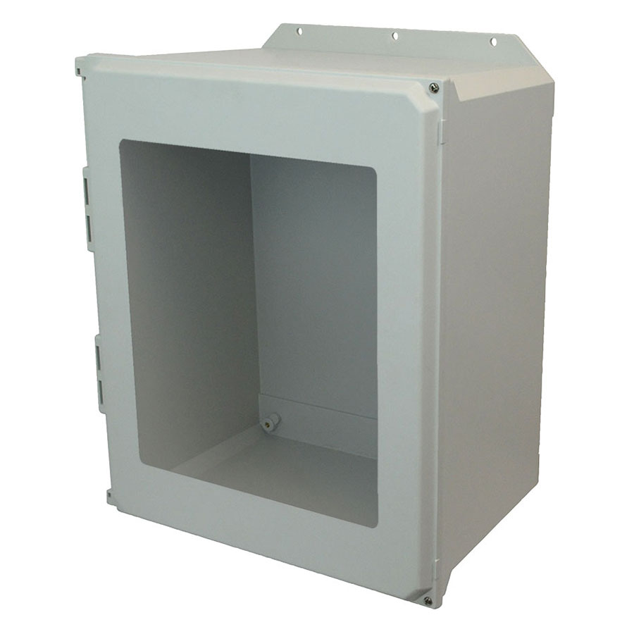 AMU2060HWF Fiberglass enclosure with 2screw hinged window cover