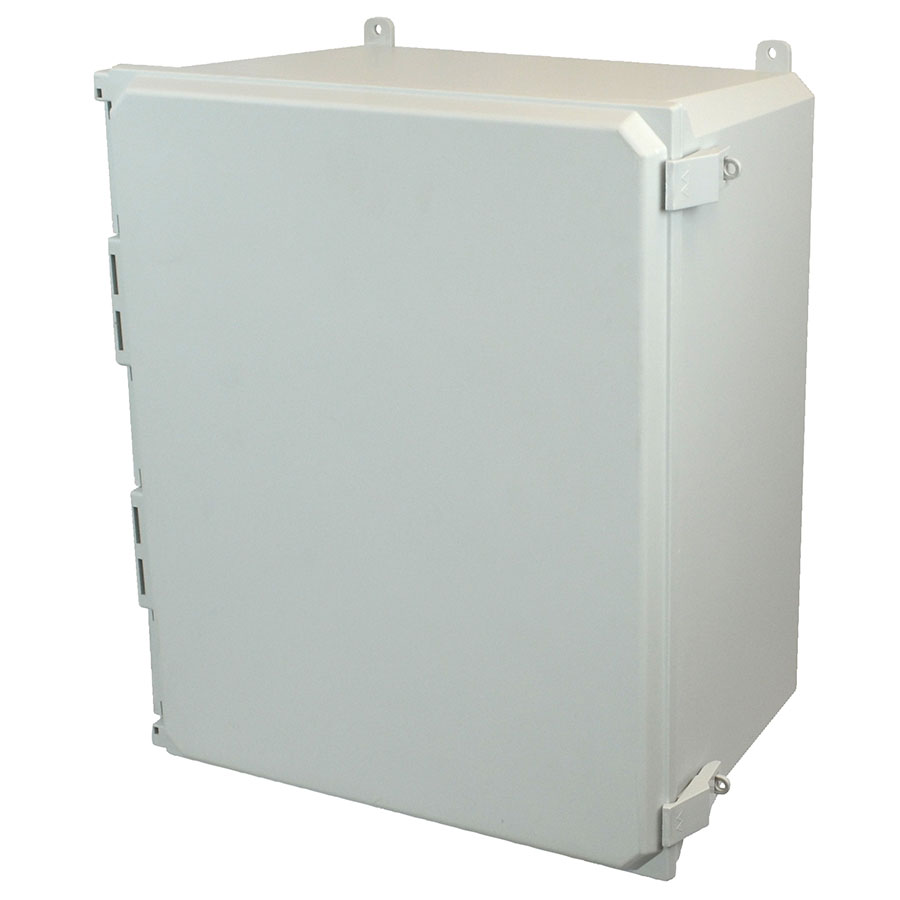 AMU2060NL Fiberglass enclosure with hinged cover and nonmetal snap latch