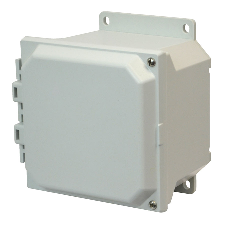 AMU664HF Fiberglass enclosure with 2screw hinged cover