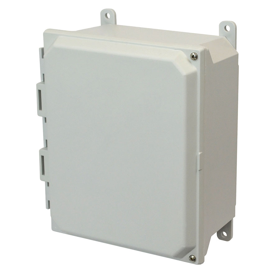 AMU864H Fiberglass enclosure with 2screw hinged cover