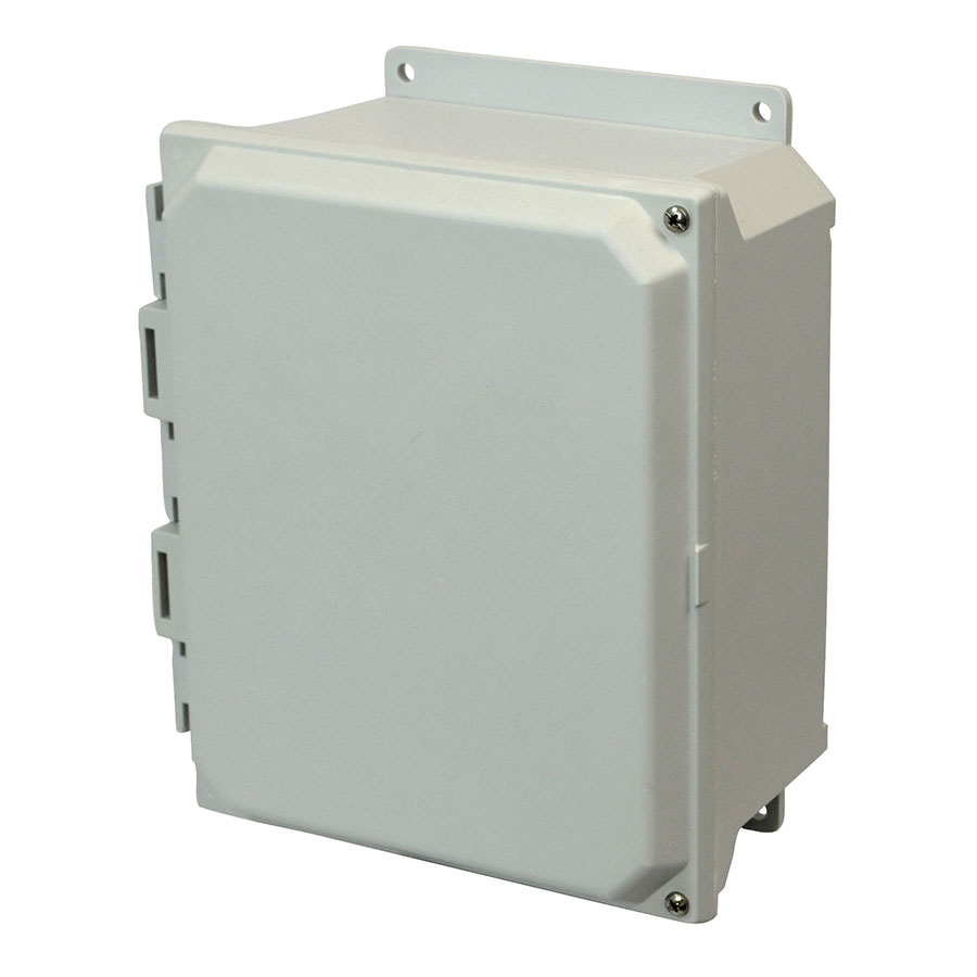 AMU864HF Fiberglass enclosure with 2screw hinged cover