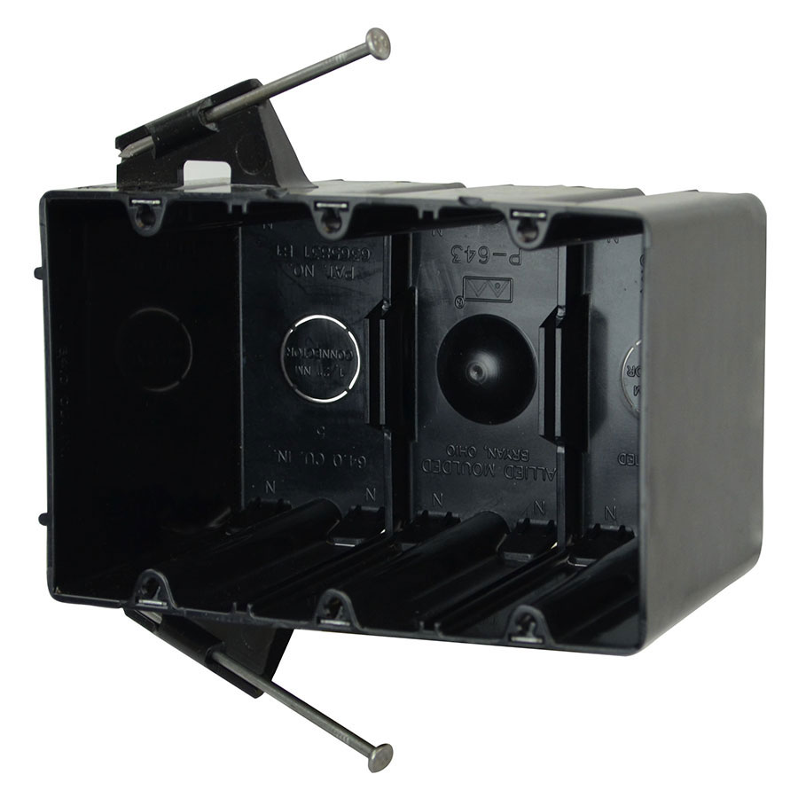 P-643QT Three gang electrical box with nails